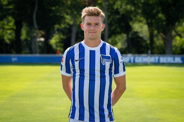 Football Berlin 17 08 2020 Season 2020 2021 1 BL DFL Hertha BSC Berlin Portrait date 2020 2021 Maximilian Mittelstädt Hertha BSC, No 17 Mittelstadt Mittelstaedt