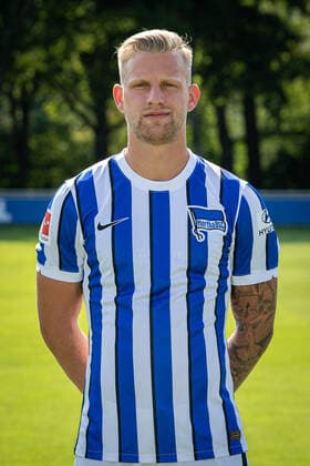 Football Berlin 17 08 2020 Season 2020 2021 1 BL DFL Hertha BSC Berlin Portrait date 2020 2021 Arne Maier Hertha BSC, No 23