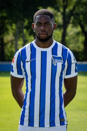 Football Berlin 17 08 2020 Season 2020 2021 1 BL DFL Hertha BSC Berlin Portrait date 2020 2021 Jordan Torunarigha Hertha BSC, No 25