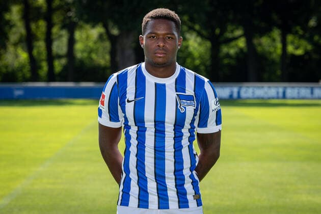 Football Berlin 17 08 2020 Season 2020 2021 1 BL DFL Hertha BSC Berlin Portrait date 2020 2021 Daishawn Redan Hertha BSC, No 33