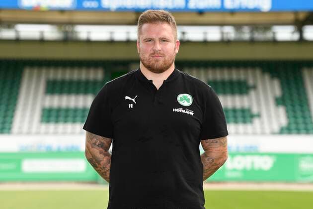 SpVgg Spielvereinigung Greuther Fürth Cloverleaf Season 2020 2021 Photo opportunity portrait appointment Patrick Rutte Physio SpVgg Greuther Fürth single photo single photo portrait portrait head photo
