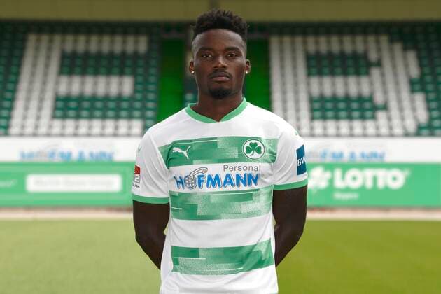 SpVgg Spielvereinigung Greuther Fürth cloverleaf season 2020 2021 Photo opportunity portrait appointment Hans Nunoo Sarpei 14, SpVgg Greuther Fürth single photo single photo portrait portrait head photo