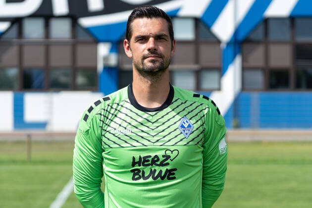 Markus Scholz Goalkeeper SV Waldhof Mannheim 3 Liga, portrait date 2020 2021 xozx
