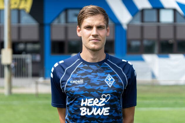 Max Christiansen SV Waldhof Mannheim 3 League, portrait date 2020 2021 xozx