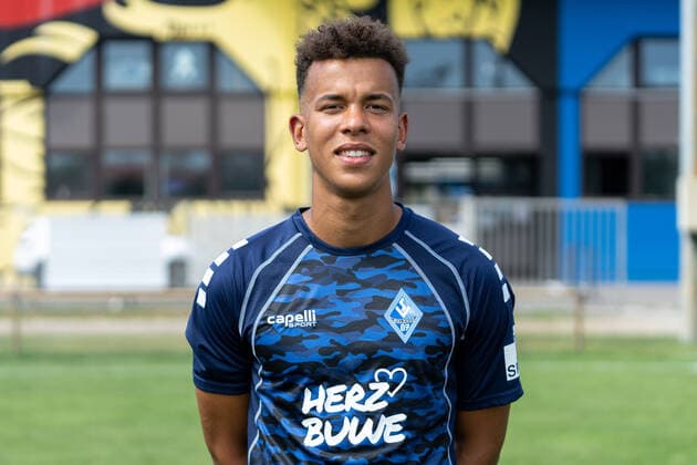 Marcel Costly SV Waldhof Mannheim 3 Liga, portrait date 2020 2021 xozx