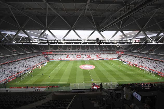 Fußball, OSC Lille - Stade Rennes ILLUSTRATION - TRIBUNES - VUE GENERALE FOOTBALL : Lille vs Rennes - Ligue 1 Uber Eats - 22 08 2020 FEP Panoramic 