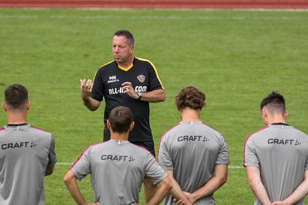 Training session in the morning In the picture Markus Kauczinski 22 August 2020 Football 3 League Season 2020 2021 Training camp in Heilbad Heiligenstadt Stadium Gesundbrunnen Heilbad Heiligenstadt, SG Dynamo Dresden