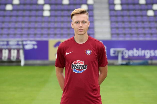 Teampresentation Erz Aue Fussball 2 Bundesliga Goalkeeper Jean Marie Plath FC Erzgebirge Aue 2 Bundesliga, Portrait date 2020 2021 , Aue, 22 08 2020, Erzgebirgsstadion, Soccer ,