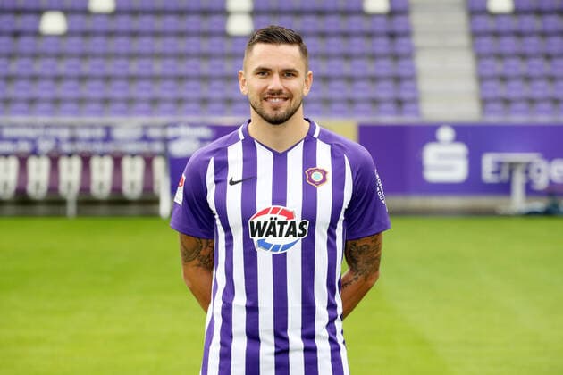 Team presentation Erz Aue Fussball 2 Bundesliga Pascal Testroet FC Erzgebirge Aue 2 Bundesliga, portrait date 2020 2021 , Aue, 22 08 2020, Erzgebirgsstadion, football ,