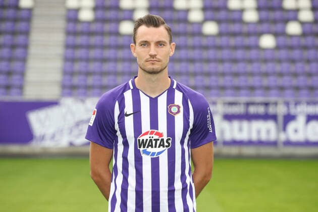 Team presentation Erz Aue Fussball 2 Bundesliga Florian Ballas FC Erzgebirge Aue 2 Bundesliga, portrait date 2020 2021 , Aue, 22 08 2020, Erzgebirgsstadion, football ,