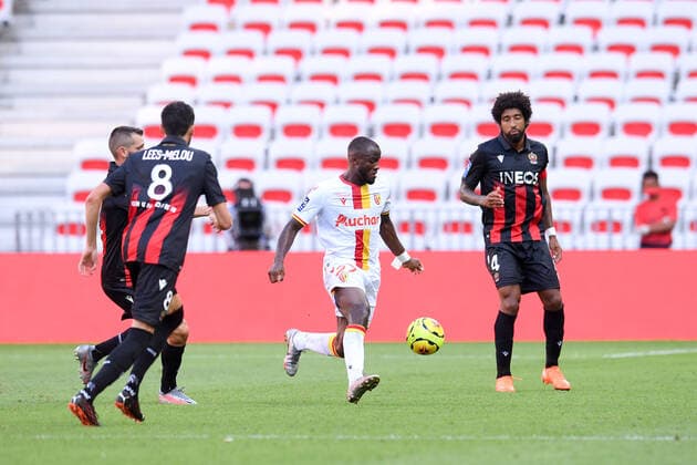 27 IGNATIUS GANAGO (LENS) FOOTBALL : Nice vs Lens - Ligue 1 Uber Eats - 23 08 2020 FEP Panoramic 