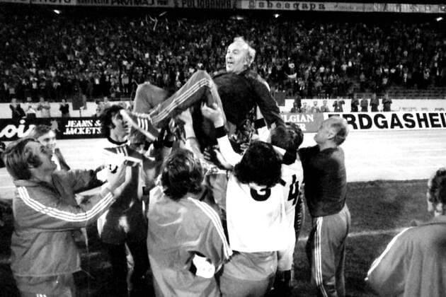 JEZEK Vaclav Trainer Team CSSR after the victory UEFA European Football Championships 1976 in Yugoslavia European Championship Final 1976 Czechoslovakia Germany 5 3 on 20 June 1976 in Belgrade