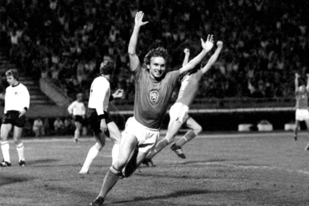 SVEHLIK Jan Team CSSR European Champion cheers after his goal at the 1 0 UEFA European Football Championships 1976 in Yugoslavia EM Final 1976 Czechoslovakia Germany 5 3 on 20 June 1976 in Belgrade