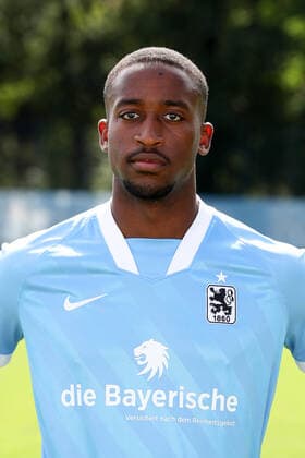 25 08 2020, Soccer 3 Bundesliga, TSV 1860 Munich Portrait photos 25 08 2020, Soccer 3 Bundesliga 2020 2021, TSV 1860 Munich, Portrait date at Grünwalderstrasse Johann Ngounou TSV 1860 Munich Munich Germany Poolfoto sampics Matzke Pool via MiS ,EDITORIAL USE ONLY