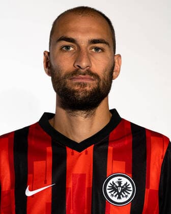 Football 1 Bundesliga, Eintracht Frankfurt Photo shoot 11 08 2020, , Football 1 Bundesliga, Eintracht Frankfurt Photo shoot 1 BL Porträttermin 2020 2021, emspor, v l Bas Dost Eintracht Frankfurt am Main Deutsche Bank Park Hessen Germany DE Poolfoto Rappl Eintracht Frankfurt ,EDITORIAL USE ONLY