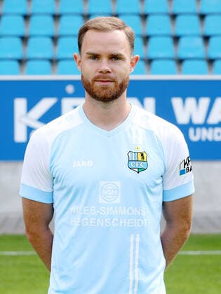Teampraesentation Chemnitz 27 08 2020 Tobias Müller Mueller Chemnitzer FC Regionalliga NordOst, portrait date 2020 2021 , Chemnitz, 27 08 2020, Stadium at Gellertstrasse, Soccer ,