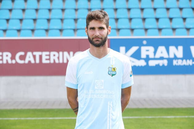 Teampraesentation Chemnitz 27 08 2020 Niklas Hoheneder Chemnitzer FC Regionalliga NordOst, portrait date 2020 2021 , Chemnitz, 27 08 2020, Stadium at the Gellertstrasse, Soccer ,