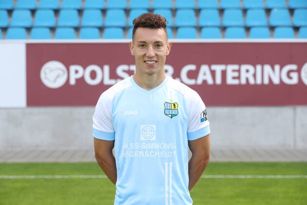 Team presentation Chemnitz 27 08 2020 Nils Köhler Koehler Chemnitzer FC Regionalliga NordOst, portrait date 2020 2021 , Chemnitz, 27 08 2020, Stadium at Gellertstrasse, Soccer ,