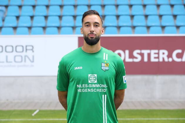 Teampraesentation Chemnitz 27 08 2020 Goalkeeper Isa Dogan Chemnitzer FC Regionalliga NordOst, portrait date 2020 2021 , Chemnitz, 27 08 2020, Stadium at the Gellertstrasse, Soccer ,