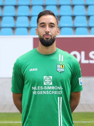 Teampraesentation Chemnitz 27 08 2020 Goalkeeper Isa Dogan Chemnitzer FC Regionalliga NordOst, portrait date 2020 2021 , Chemnitz, 27 08 2020, Stadium at the Gellertstrasse, Soccer ,