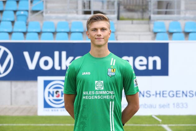 Teampraesentation Chemnitz 27 08 2020 Goalkeeper David Wunsch Chemnitzer FC Regionalliga NordOst, portrait date 2020 2021 , Chemnitz, 27 08 2020, Stadium at the Gellertstrasse, Soccer ,
