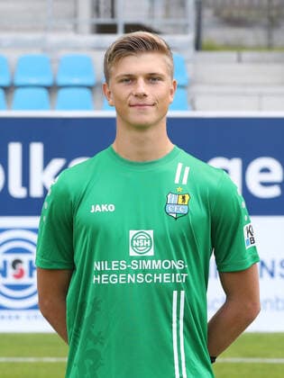 Teampraesentation Chemnitz 27 08 2020 Goalkeeper David Wunsch Chemnitzer FC Regionalliga NordOst, portrait date 2020 2021 , Chemnitz, 27 08 2020, Stadium at the Gellertstrasse, Soccer ,