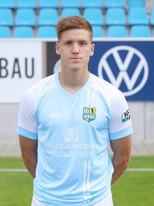 Teampraesentation Chemnitz 27 08 2020 Lukas Aigner Chemnitzer FC Regionalliga NordOst, portrait date 2020 2021 , Chemnitz, 27 08 2020, Stadium at Gellertstrasse, Soccer ,
