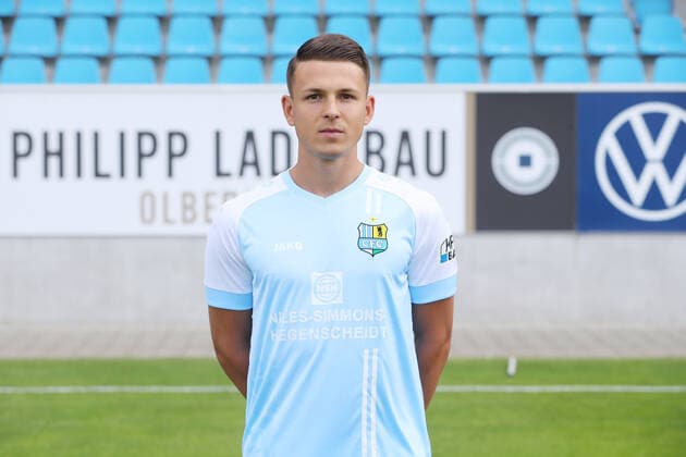 Team presentation Chemnitz 27 08 2020 Felix Schimmel Chemnitzer FC Regionalliga NordOst, portrait date 2020 2021 , Chemnitz, 27 08 2020, Stadium at Gellertstrasse, Soccer ,