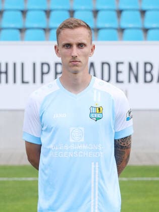 Teampraesentation Chemnitz 27 08 2020 Paul Milde Chemnitzer FC Regionalliga NordOst, portrait date 2020 2021 , Chemnitz, 27 08 2020, Stadium at Gellertstrasse, Soccer ,
