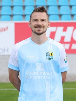 Team presentation Chemnitz 27 08 2020 Kevin Freiberger Chemnitzer FC Regionalliga NordOst, portrait appointment 2020 2021 , Chemnitz, 27 08 2020, Stadium at the Gellertstrasse, Soccer ,