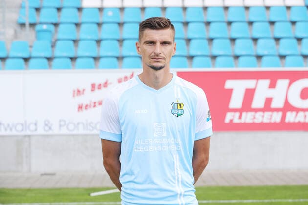 Teampraesentation Chemnitz 27 08 2020 Jovan Vidovic Chemnitzer FC Regionalliga NordOst, portrait appointment 2020 2021 , Chemnitz, 27 08 2020, Stadium at the Gellertstrasse, Football ,