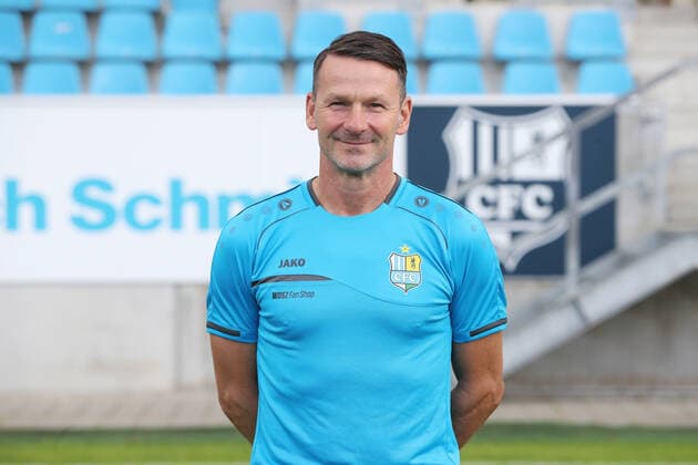 Teampraesentation Chemnitz 27 08 2020 Team Manager Torsten Bittermann Chemnitzer FC Regionalliga NordOst, Portrait date 2020 2021 , Chemnitz, 27 08 2020, Stadion an der Gellertstrasse, Football ,