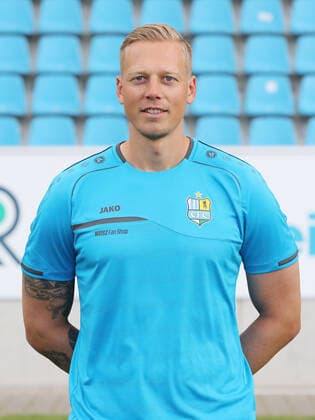 Teampraesentation Chemnitz 27 08 2020 Goalkeeping coach Marcel Höttecke Hoettecke Chemnitzer FC Regionalliga NordOst, portrait date 2020 2021 , Chemnitz, 27 08 2020, Stadium at Gellertstrasse, Soccer ,