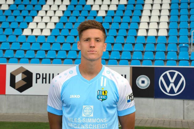 CFC team photo 27 08 2020 Chemnitz, sports, stadium at Gellertstrasse, soccer, Regionalliga Nordost, CFC team photo of the season 2020 2021 Lukas Aigner Chemnitz Saxony Germany