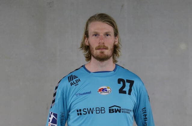 Bietigheim , Handball photo session SG BBM Bietigheim , Aron Rafn Edvardsson