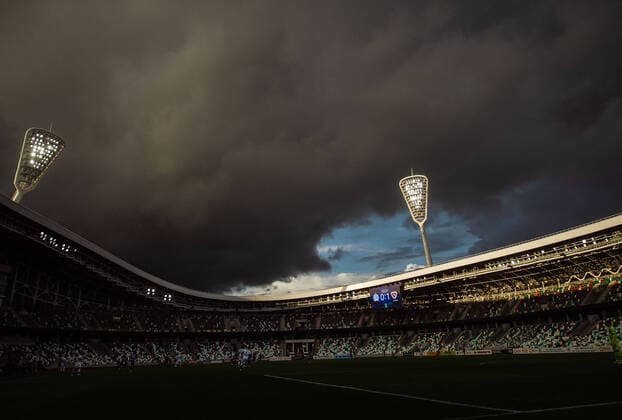 Bilder des Jahres 2020, Sport 08 August Sport Themen der Woche KW35 Sport Bilder des Tages Minsk 27.08.2020 Eliminacje do Ligi Europy. Dynamo Minsk - Piast Gliwice. n z. Stadion Dinama . Fot. Irek Dorozanski NEWSPIX.PL --- Newspix.pl Europa League qualifying match  200827ide150
