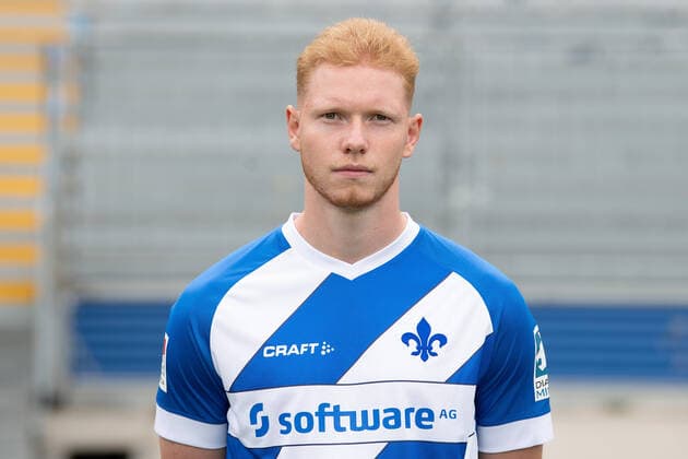 27 08 2020, xfux, Football 2 Bundesliga, SV Darmstadt 98, 2 BL, portrait appointment 2020 2021, photo appointment, emonline, emspor, deloka, v l Leon Mueller SV Darmstadt 98 2 BL portrait appointment 2020 2021 Darmstadt