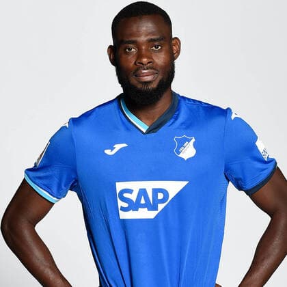 Portrait TSG 1899 Hoffenheim , Soccer 1 Bundesliga Season 2020 2021 Kasim Adams Nuhu , TSG 1899 Hoffenheim Portrait TSG 1899 Hoffenheim 2020 2021 Sinsheim, GER, 21 08 2020 , Soccer 1 Bundesliga 2020 2021 Editorial use only Sinsheim Wirsol Rhein Neckar Arena Germany AV_20200821_tsg ,EDITORIAL USE ONLY