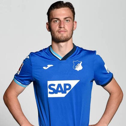 Portrait TSG 1899 Hoffenheim , Soccer 1 Bundesliga Season 2020 2021 Jacob Brunn Larsen , TSG 1899 Hoffenheim Portrait TSG 1899 Hoffenheim 2020 2021 Sinsheim, GER, 21 08 2020 , Soccer 1 Bundesliga 2020 2021 Editorial use only Sinsheim Wirsol Rhein Neckar Arena Germany AV_20200821_tsg ,EDITORIAL USE ONLY