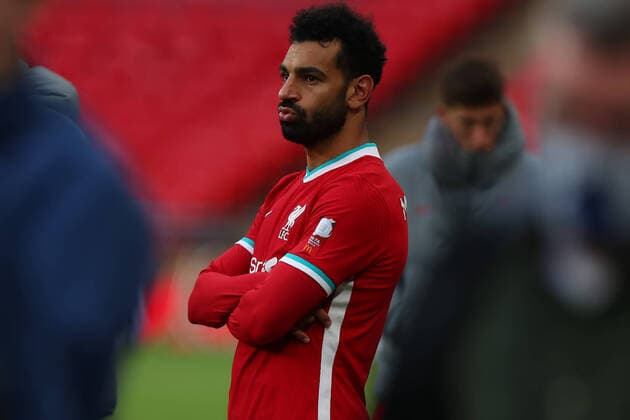 29th August 2020; Wembley Stadium, London, England; Community Shield Final, Liverpool versus Arsenal; A dejected Mohamed Salah of Liverpool as Liverpool lose on penalties  ActionPlus12231315 ShaunxBrooks