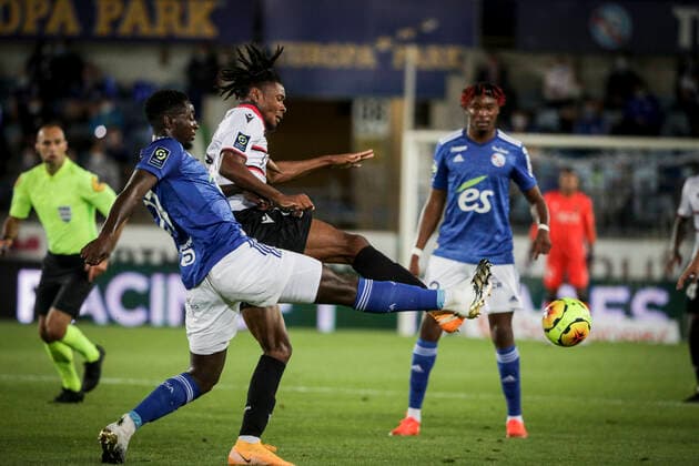 Carole Lionel Racing Strasbourg vs Nice FOOTBALL : Strasbourg vs Nice - Ligue 1 Uber Eats - 29 08 2020 ElyxandroCEGARRA PANORAMIC 