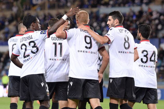 JOIE - 08 PIERRE LEES MELOU (NICE) FOOTBALL : Strasbourg vs Nice - Ligue 1 Uber Eats - 29 08 2020 FEP Panoramic 
