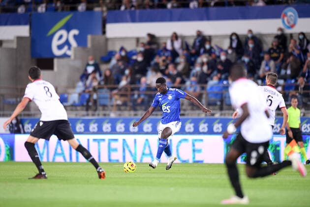 27 IBRAHIMA SISSOKO (STRA) FOOTBALL : Strasbourg vs Nice - Ligue 1 Uber Eats - 29 08 2020 FEP Panoramic 