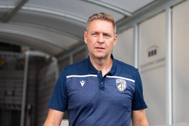 Regionalliga Nordost 3 Matchday Season 2020 2021 29 8 2020 FC Carl Zeiss Jena vs 1 FC Lok Leipzig Coach Dirk Kunert Jena , Portrait Ernst Abbe Sportfeld