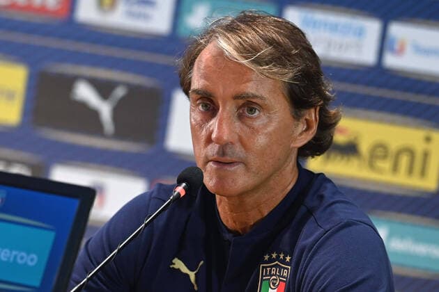Photo LaPresse - Jennifer Lorenzini 30 August 2020 Firenze (Italy) Soccer Italy Italian Football meeting - "Coverciano " - press conference, PK, Pressekonferenz Roberto Mancini In the pic: Roberto Mancini  Copyright: xLaPresse JenniferxLorenzini Claux