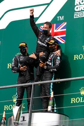 Motorsports FIA Formula One World Championship 2020, Grand Prix of Belgium, 77 Valtteri Bottas FIN, Mercedes AMG Petronas Formula One Team , Sam Bradley Mercedes AMG Petronas Formula One Team , 44 Lewis Hamilton GBR, Mercedes AMG Petronas Formula One Team , Spa Francorchamps Belgium