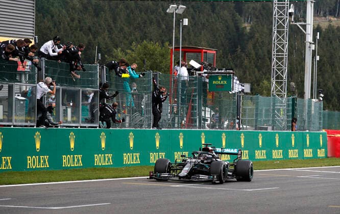 Motorsports FIA Formula One World Championship 2020, Grand Prix of Belgium, 44 Lewis Hamilton GBR, Mercedes AMG Petronas Formula One Team, Spa Francorchamps Belgium