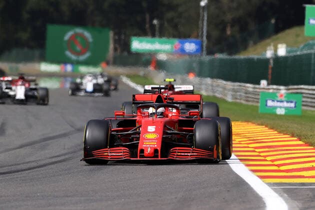 FORMULA 1 ROLEX BELGIAN GRAND PRIX 2020 30 08 2020, Circuit de Spa Francorchamps, Spa Franchorchamps, FORMULA 1 ROLEX BELGIAN GRAND PRIX 2020 , in the picture Sebastian Vettel GER 5 , Scuderia Ferrari nordphotoxBratic nph00250