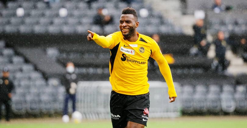 Photo Manuel Geisser 30 08 2020 Bern Wankdorf Stadium Bern Football Season 2020 2021 Mens Football Cup Final BSC Young Boys Bern FC Basel Goal celebration Jean Pierre Nsame Young Boys