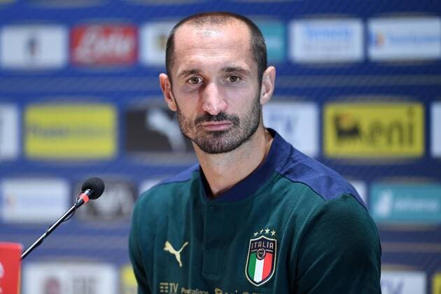 Photo LaPresse - Jennifer Lorenzini 31 August 2020 Firenze (Italy) Soccer Italian Football meeting - "Coverciano " - press conference, PK, Pressekonferenz In the pic: Giorgio Chiellini  Copyright: xJenniferxLorenzini LaPressex